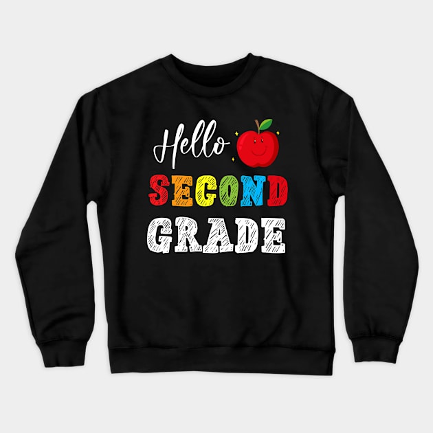 Hello Second Grade cool 2nd grade gifts for Kids boys girls Crewneck Sweatshirt by madani04